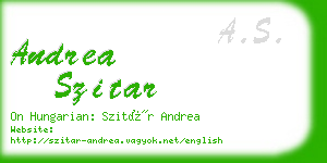 andrea szitar business card